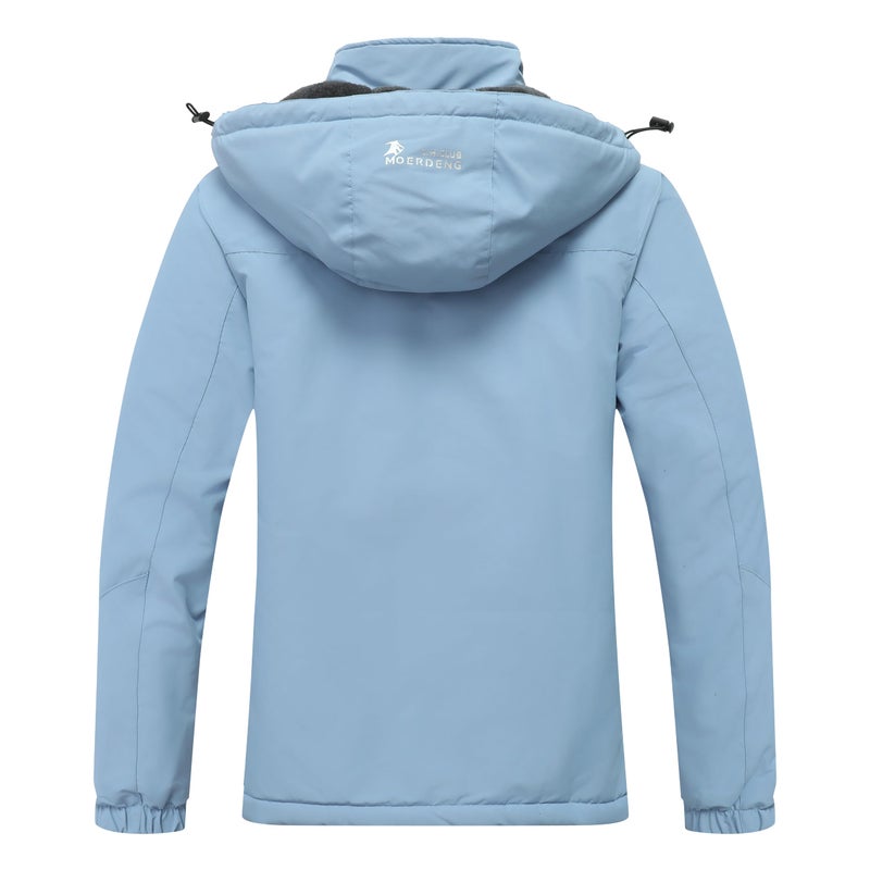 MOERDENG Women's Waterproof Ski Jacket Warm Winter Snow Coat Mountain Windbreaker Hooded Raincoat Jacket - Image 2